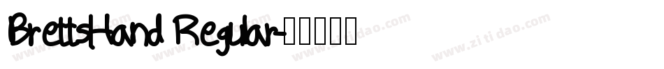 BrettsHand Regular字体转换